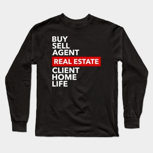 Real Estate Words Long Sleeve T-Shirt